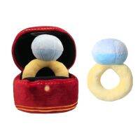 Creative Ring Box Plush Toy Love Diamond Ring Case Stuffed Pet Chew Toy Sounds Puppies Kids Cute Soft Dog Bitter Interested Toys