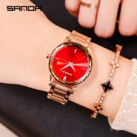 [COD] Sandas new Douyin net red gradient dial watch female waterproof Korean steel belt student quartz