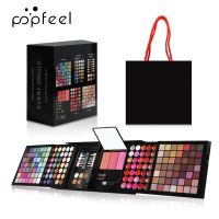 ┅♞◐ POPFEEL 177 Color Professional Eye Shadow Combination Colorful Makeup Palette Eye Glitter Tray Lip Gloss Makeup Set Cosmetic