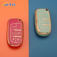 [A Car Home] TPU รถ Remote Key Case Shell Fob สำหรับ Fiat Jeep Renegade เข็มทิศ Grand Cherokee สำหรับ Chrysler 300C Wrangler Dodge 200 300