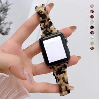 ☏ Women Resin Slim Bracelet For Apple Watch Ultra 49mm 41mm 45mm 38 42mm 44mm Transparent Loop Strap For iWatch Series 8 7 6 5 4 3