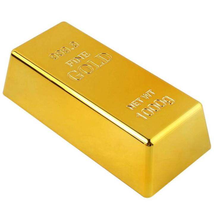 Gold Brick Real Fake Gold Brick Toy With ABS Bullion Gold Bar