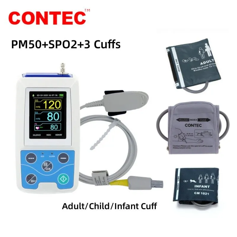 CMS CONTEC PM-50 NIBP/SPO2 Blood Pressure Monitor