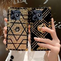 เคสสำหรับ Realme C53 C55 C35 Narzo 50A Prime RealmeC53 NFC 4G 2023 2022ผู้หญิงเคสใส่โทรศัพท์ฝาหลังเคสกันกระแทกมือถือที่วางแหวนวาว