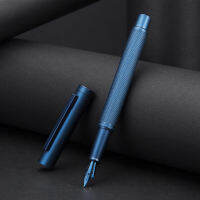 Pluma Individe Metal De Bosque Azul Oscuro Hongdian,Plumín Azul Effdoblado,Textura De Árbol Hermoso,Excelente Escritura,Bolígrafo De Oficina De Servicios,Nuevo