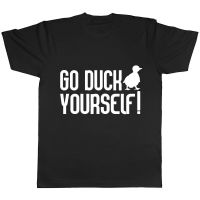 [S-5XL]เสื้อยืดคอกลม พิมพ์ลายกราฟิก Go Duck Yourselfs แฟชั่นฤดูร้อน  QXHN