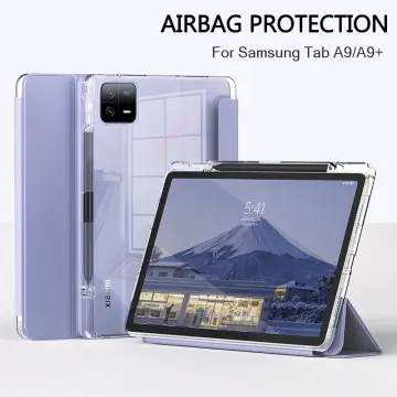 For Samsung Tab A9 Plus Case 11 inch Trifold Leaher Soft Back