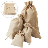 【YF】∏✼☏  1PC Burlap Jute Drawstring With Handles Favor Wrapping