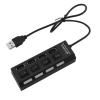 4พอร์ต Usb2.0ฮับตัวแยกอะแดปเตอร์สูงความเร็วสำหรับ Pc Lapcomputer ปลั๊กแอนด์เพลย์มีสวิตช์เปิด/ปิด