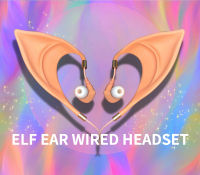 New 2022 Genuine Ins Elf Ear Pink Bluetooth Headset Wired 2 Dimensional Cos Anime In-ear Hanging Mobile Game Sports General Kid