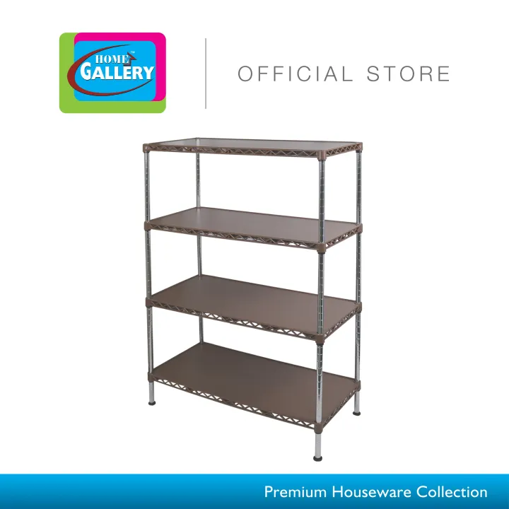 Home Gallery 4Tier Metal Frame Shelves Utility Storage Rack Shelves