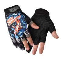 CHIPLY【Ready stock】1 PC Bicycle Fishing Gloves Non-slip Thin Breathable 3 Finger Cut Fishing Sunscreen Wear-resistant Three-finger Thin Gloves Cycling