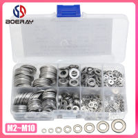 650pcs m2 m2.5 m3 m4 m5 m6 m8 m10 Hardware Stainless Steel Flat Washer Metric Flat Washers Assortment Kit