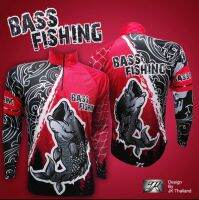 เสื้อตกปลา JK THAILAND ลาย BASS FISH   ป้องกันรังสี UV 80-90% สีไม่ตก แห้งเร็ว