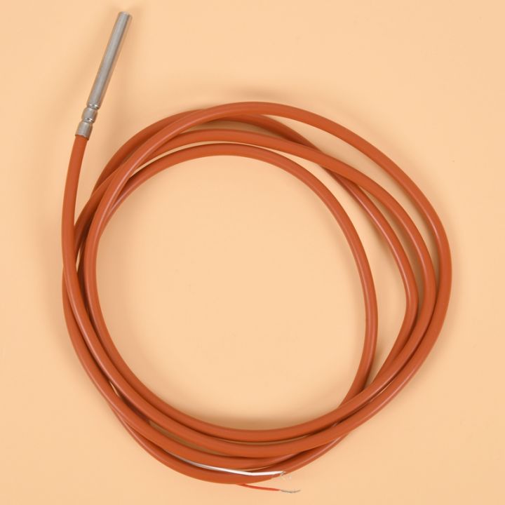 2-wire-pt1000-temperature-sensor-thermistor-silicone-gel-coated-1-5meters-probe-45mm-x-5mm-50-180-centigrade-rtds