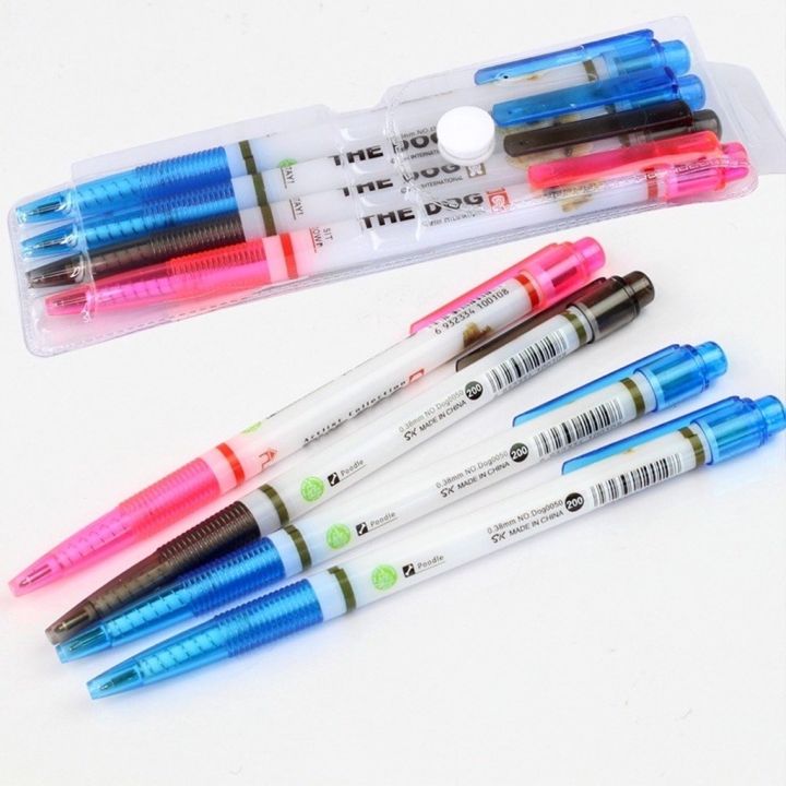 ไฮไลท์-ปากกาไฮไลท์-ปากกาเน้นข้อความ-2-หัว-ปากกาเจลไล่ระดับสี-ปากกา-the-dog-ในตำนาน-แพ็ค-4-แท่ง-id-0155