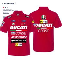 2023High quality new style original DUCATI Ducati Corse motorcycle motorcycle suit polo shirt male 4S shop staff clothes short-sleeved T-shirt