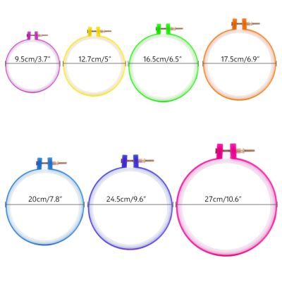 【CC】 1pc Adjustable Hoop Set Machine Embroidery Hoops Plastic Round Hand