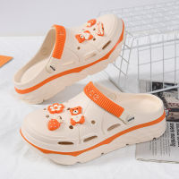 COD Summer New Hole Shoes Wearing Fashionable and Versatile Outerwear, Thick Sole, High Appearance, Student Dormitory, Leisure Beach Sandals