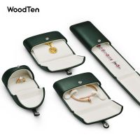 WoodTen หนังเครื่องประดับแหวนกำไลข้อมือสร้อยข้อมือจี้สร้อยคอกล่องออแกไนเซอร์จัดเก็บกล่องบรรจุแฟนของขวัญวันเกิดข้อเสนอหมั้น H109