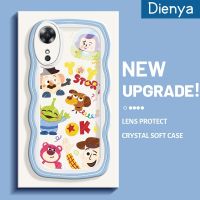 เคส Dienya สำหรับ OPPO เคส A17K A17ลายการ์ตูนน่ารักนาซ่าบัซไลท์เยียร์ใหม่ Colour Macaron โบก้อนเคสมือถือนิ่มกันกระแทกแบบใสสร้างสรรค์เคสกล้องซิลิกาเจลฝาครอบป้องกัน