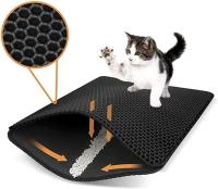 Cat Litter Mat Litter Trapping Mat,Honeycomb Double Layer Design,Water Proof,Scatter Control,Easier Clean,Washable,Non-toxic EVA