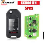 XKHO01EN Xhorse 5ชิ้น/ล็อตกุญแจรีโมทสากล3 + 1ปุ่มสำหรับ Honda Type สำหรับ VDI Key Tool เวอร์ชั่นภาษาอังกฤษ