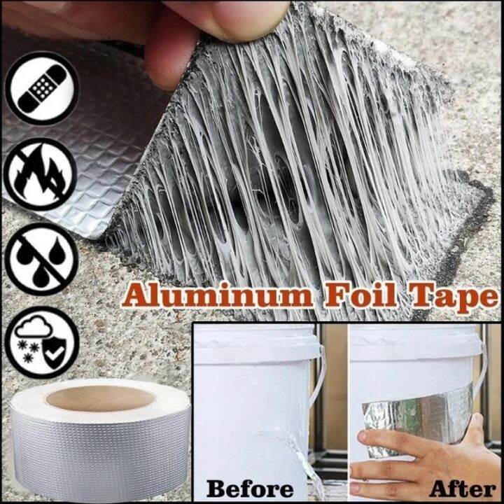 strong-adhesive-waterproof-tape-high-temperature-resistance-aluminum-foil-butyl-tape-for-all-pool-roof-crack-duct-repair-sealed-adhesives-tape