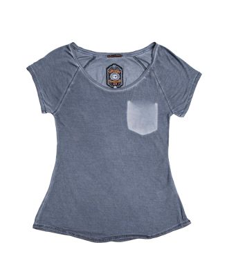 SUPERDRY ORANGE SEWN GHOST POCKET T-SHIRT - เสื้อยืดสำหรับผู้หญิง