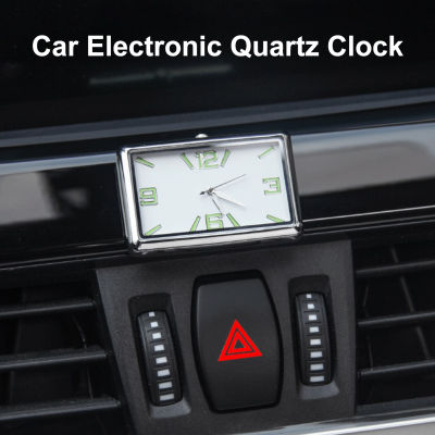 นาฬิการถยนต์แบบอนาล็อกสี่เหลี่ยมทนอุณหภูมิต่ำ/สูงทนต่อแสงปุ่มดิจิตอลเรืองแสงใช้แบตเตอรี่ตัวชี้ Hiasan Mobil แผงหน้าปัดรถยนต์ทุกแบบนาฬิกาขนาดเล็กสำหรับรถยนต์รถยนต์นาฬิกาดิจิตอล