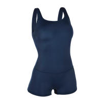 ชุดว่ายน้ำวันพีซขาสั้น ชุดว่ายน้ำผู้หญิง NABAIJI Heva 100 Womens Shorty Swimsuit Navy Blue