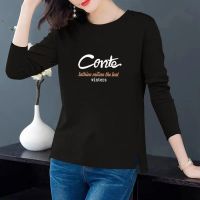 Ms. Han edition loose t-shirts long-sleeved jacket female autumn new western style contracted joker split render unlined upper garment the spring and