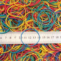 【hot】 400pcs Colorful Rubber Bands 15/25/40/50 mm School Office Industrial Band Stationery Holder