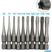 【cw】 Magnetism Torx Wrench Bit 1/5/10Pcs 1/4 quot; Shank Electric Screwdriver Bits Small Waist With Hole Screw Driver ！