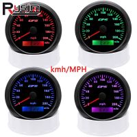 0-200Kmh 0-200MPH เกจวัดระยะทางมาตรวัดความเร็วด้วย GPS HD 85มม. สำหรับรถยนต์เรือรถจักยานยนต์ไฟแบ็คไลท์ LED 7สี9-32V