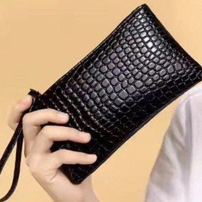 Fashion Crocodile Pattern Long Purse Women Clutch Bag For Mobile Phone