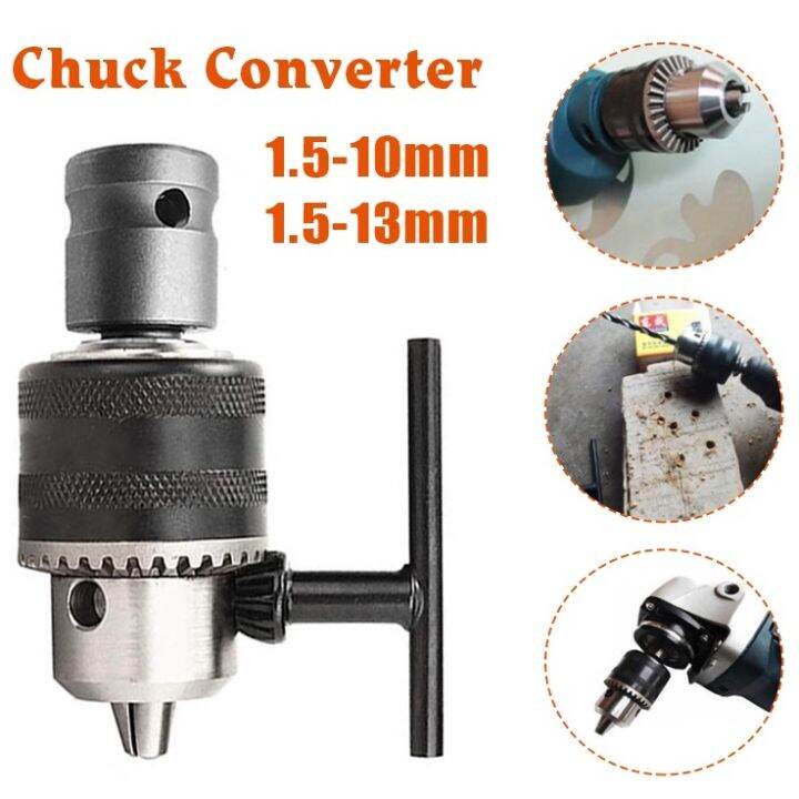 NEXA 10mm/13mm Mini Drill Chuck Key 1.510mm M10 x 1.5 Thread Metal Keyed Drill Bit Chuck Angle