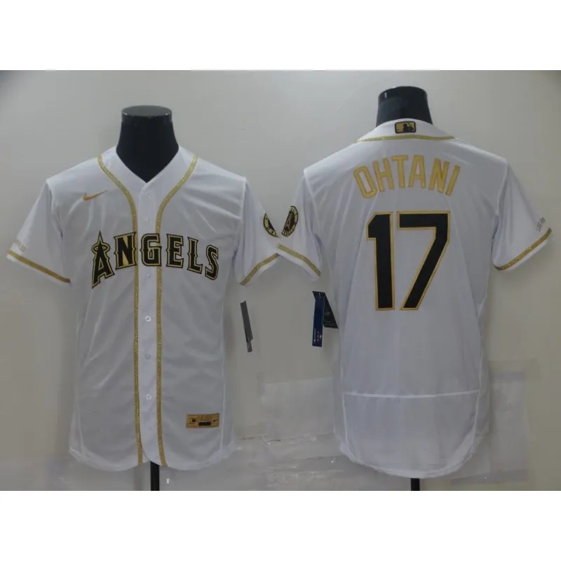 Los Angeles Angels #17 Shohei Ohtani Mlb Golden Brandedition Black