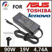 【 Hot 】19V 4.74A 90W 5.5X2.5มม.แล็ปท็อปชาร์จสำหรับ ASUS Toshiba/Lenovo Adapter A46C X43B A8J K52 U1 U3 S5 W3 W7 Z3โน้ตบุ๊ค