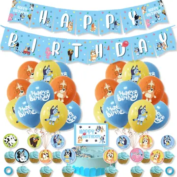 117pcs Bluey Theme Birthday Party Supplies Balloon Garland Arch Set Latex  Dog Bone Balloon Baby Shower Bluey Birthday Decoration - AliExpress