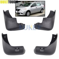 Molded Mud Flaps สำหรับ Nissan Versa Sedan 2012-2017 Latio Almera (AU) Splash Guards Mudflaps ด้านหน้าด้านหลัง Fender 2013 2014 2015 2016