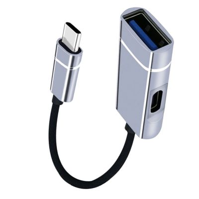 2 In 1 Type-C Supply Fast Charging Cable USB 3.0 External U Disk Converter Splitter Laptop