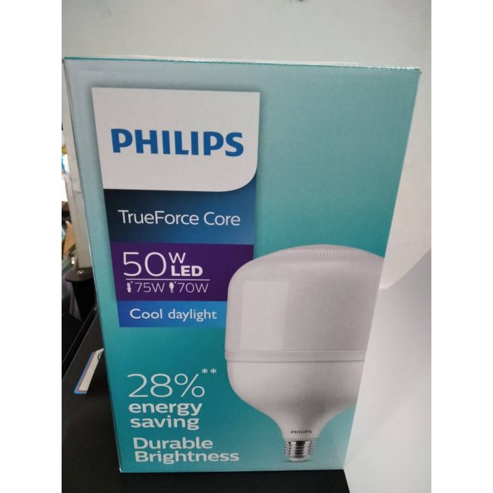 philips-หลอดแอลอีดีไฮเบย์-ทรูฟอร์ซ-50w-5000lm-6500k-สีขาว-ฟิลลิป์-e27-e40-แสงขาว-tforce-core