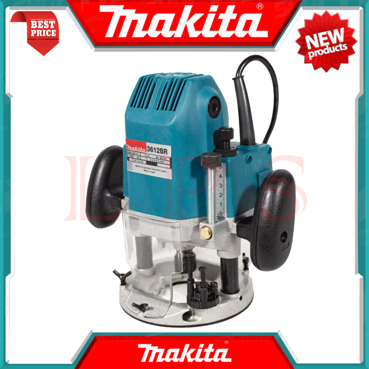 makita-router-เร้าเตอร์-เครื่องเซาะร่องไม้-ฟรี-ชุดดอกเร้าเตอร์-12-ดอก-รุ่น-3612br-งานไต้หวัน-aaa-การันตี