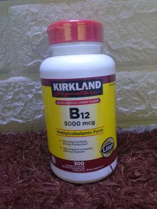 Kirkland signature B12 5000mcg Methylcobalamin form 300 tablets Lazada PH