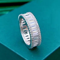 2021 New Product Double Row Diamond Gear Full Diamond Zircon 925 Sterling Silver Ring Ins Tide Temperament France