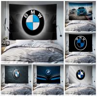 Luxury B-BMWs Sports Cars Logo Wall Tapestry Wall Hanging Decoration Household Wall Hanging Sheets Knitting  Crochet