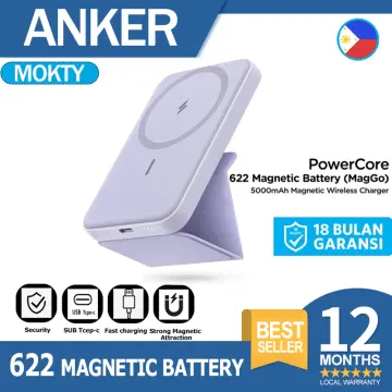 Anker 622 Magnetic Wireless Portable Charger (MagGo), 5000mAh Foldable  Magnetic Battery and USB-C for iPhone 15/14/13/12 Series