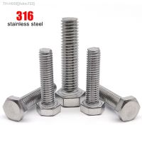 1/2/5/10pc M3 M4 M5 M6 M8 M10 M12 M14 M16 DIN933 316 A4-80 Marine Grade Stainless Steel External Hex Hexagon Head Cap Screw Bolt