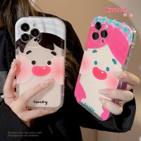 เคสโทรศัพท์แบบใสการ์ตูนสุดน่ารักสำหรับ IPhone 14 13 12 11 Pro Max